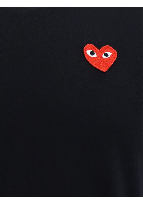 embroied logo t-shirt unisex black COMME DES GARÇONS PLAY | AX-T108-0511